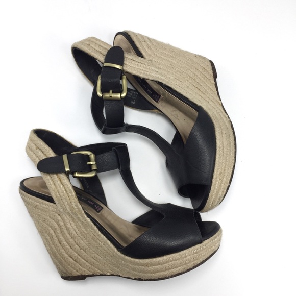 STEVEN Leather Platform Sandal Espadrille 7 - Picture 3 of 9